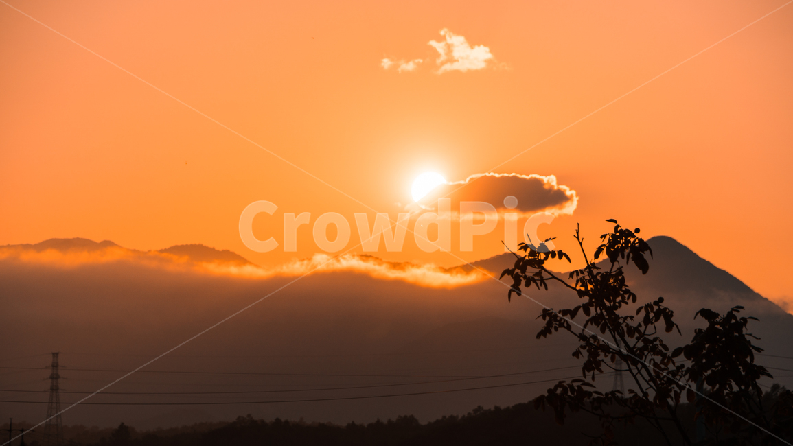 노을,하늘,오렌지색,구름,선셋,sunset