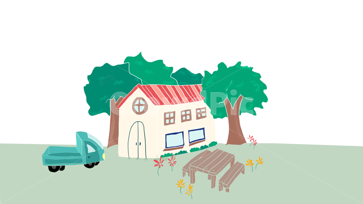 집,나무,자동차,그림,꽃,잔디,지붕,house,그래픽,일러스트레이션,graphic,illustration