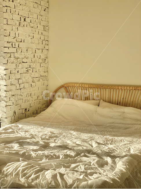 bed,bedroom interior,white wall,rattan interior,furniture,bedroom,interior,white interior