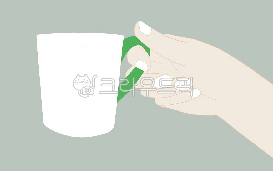 머그컵,손모양,손,머그컵을든손,컵,hand,컵일러스트,머그컵일러스트,cup,coffeecup,mug,mugcup,커피컵,머그잔,흰색머그컵,파란손잡이,파란손잡이머그컵,녹색손잡이,녹색손잡이머그컵,초록손잡이,초록손잡이머그컵