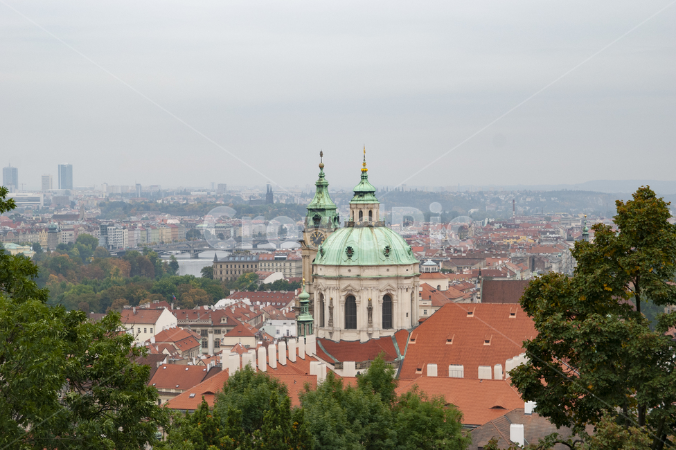 프라하,전경,빨간지붕,프라하시내,체코,praha,prague,흐린날