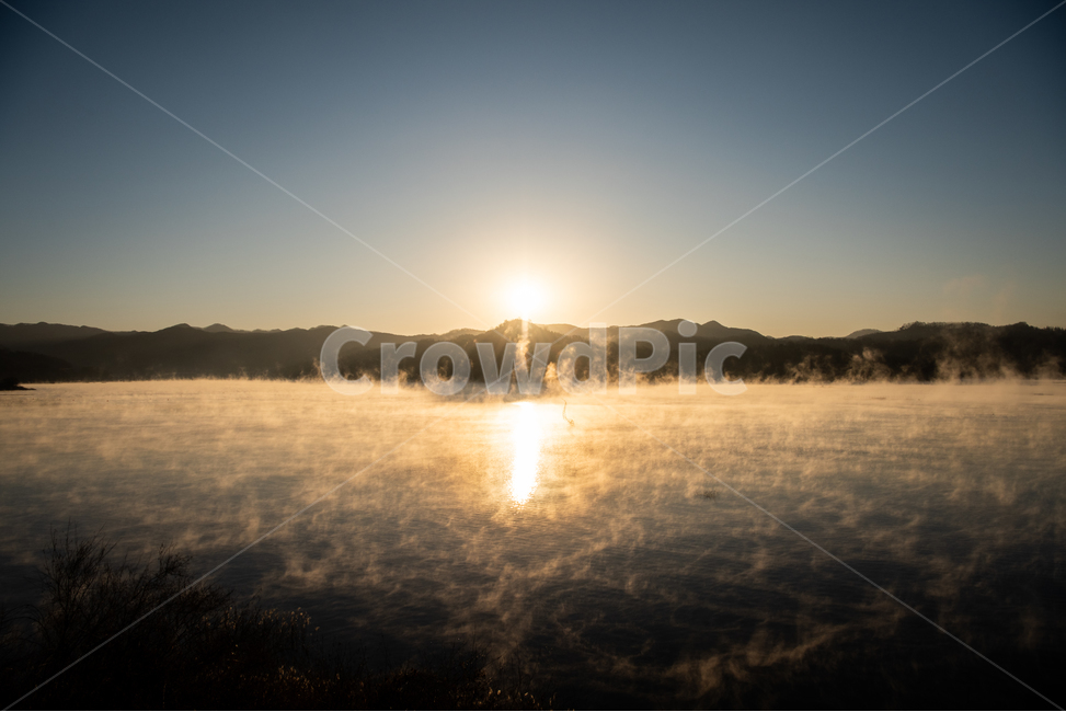 flare,플레어,light,빛,nature,자연,일출,물안개,용꼬리,대청호,호수,저수지,새해,해돋이,겨울,물김,안개