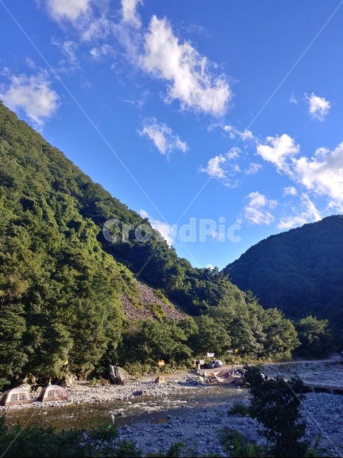 산,계곡,캠핑,하늘,산속