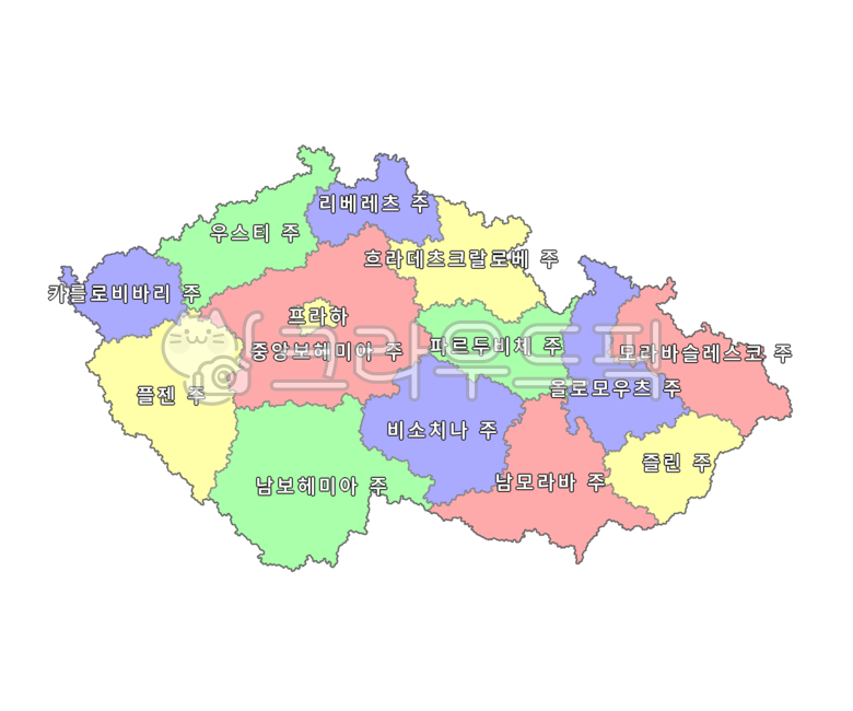 체코,유럽,체코지도,유럽지도,나라,백지도,행정구역,행정구역지도,흰색,하얀색,프라하,보헤미아,모라비아,모라바,중앙보헤미아,남보헤미아,플젠,카를로비바리,우스티,리베레츠,흐라데츠크랄로베,파르두비체,비소치나,남모라바,즐린,모라바슬레스코,올로모우츠,map