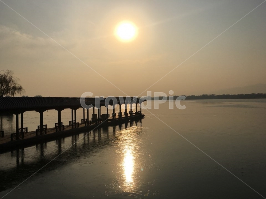 중국,저녁노을,노을,예쁜사진,태양,자연,풍경,nature,landscape,water,물,waterfront,워터 프론트,port,포트,pier,교각