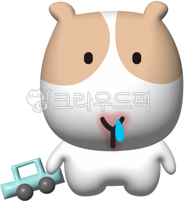 cute,guinea pig,animal,emoticon,character,3D,plump,illustration,runny nose,toy,car,child,baby