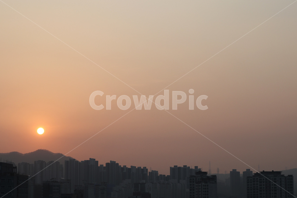 노을,일몰,미세먼지,도시,흑백도시,도시,풍경,city,landscape,한국도시풍경,한국도시경관,korea cityscape,nature,자연,outdoors,옥외