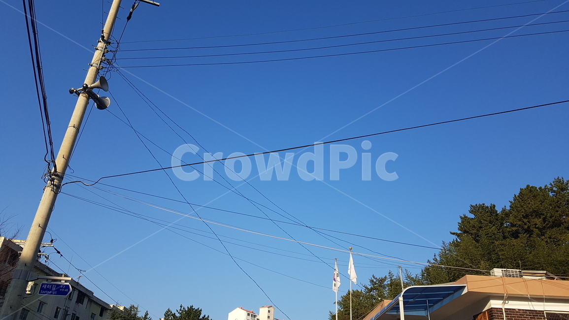 하늘,맑음,미세먼지,구름,sky,자연,풍경,nature,landscape,utility pole,전신주