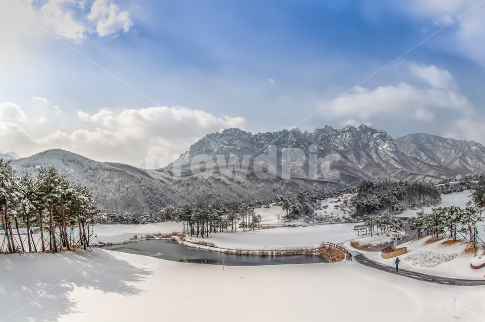설악산,울산바위,골프장,델피노cc,설경,흰눈,겨울,계절,winter,season,자연,풍경,nature,landscape
