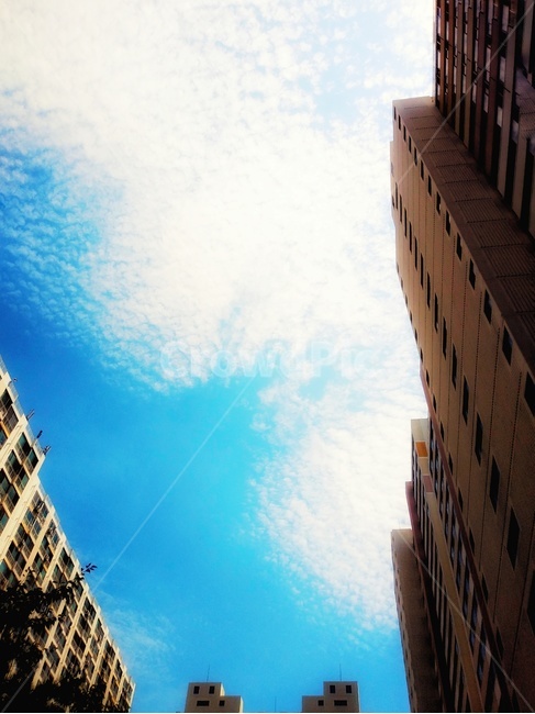 파랑,하늘,구름,맑음,여름,아파트,예쁜하늘,afternoon,sky,summer,아련,도시,풍경,city,landscape