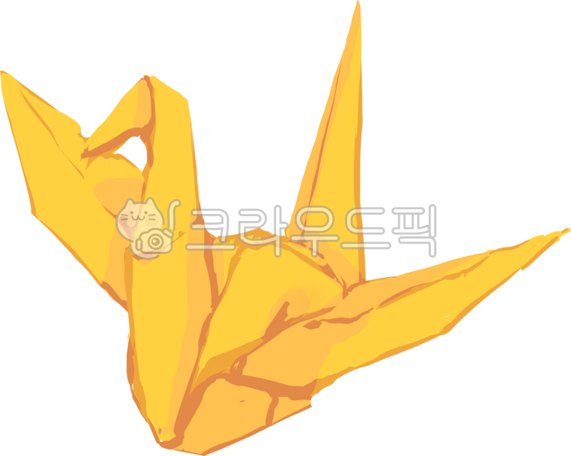 일러스트,그림,학종이,종이접기,색종이,학,종이학,노란색,색종이접기