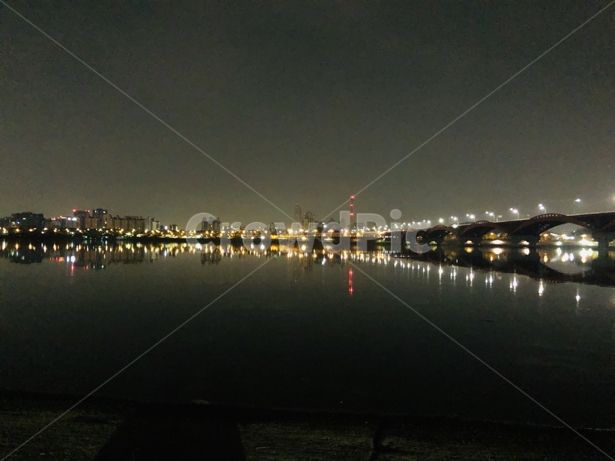망원동,한강,한강공원,야경,유수지,망원유수지