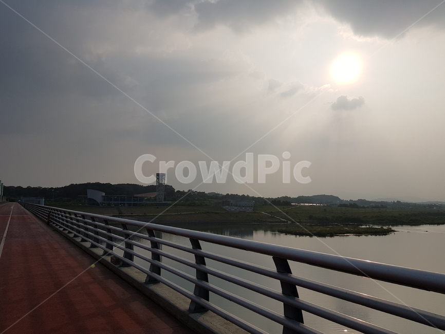 국토종주,자전거,다리,햇빛,자전거도로