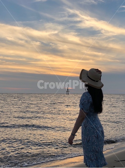 여자,석양,바다,노을,휴가,여름,여름휴가,동남아,코타키나발루,vacation,holiday,summer,summervaction,sea,ocean,beach,sunset,sunrise,girl