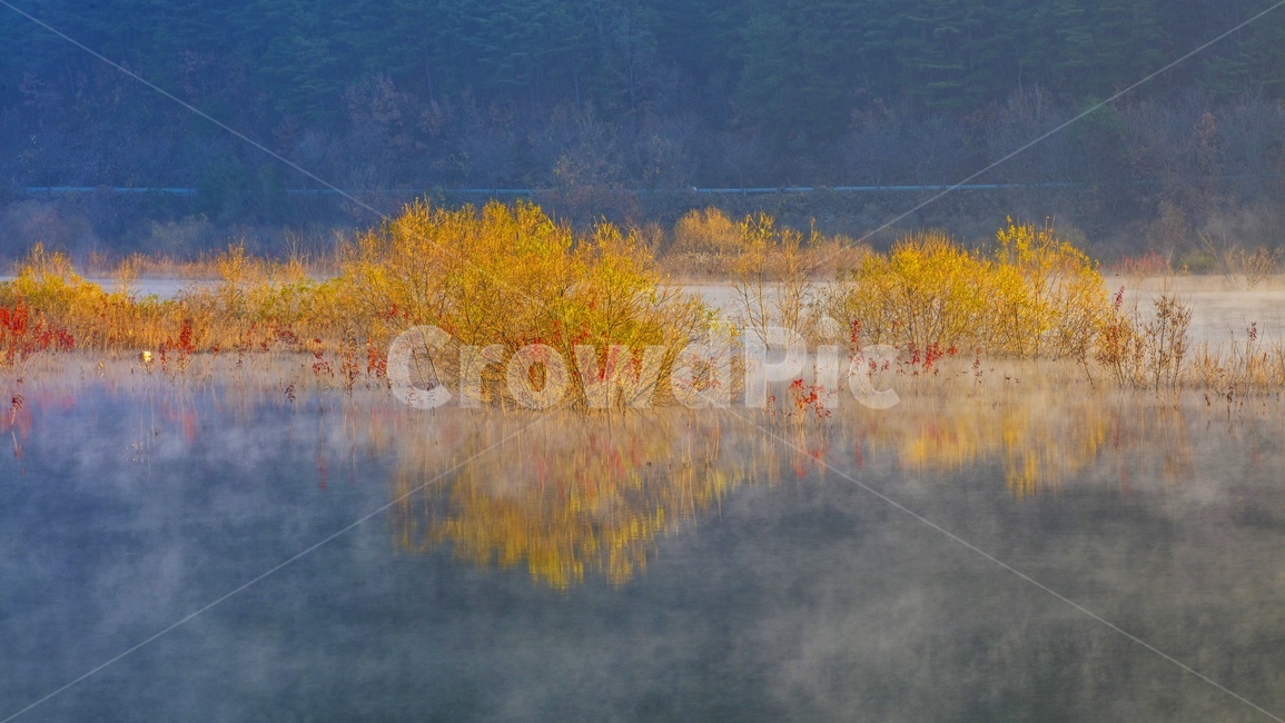 용담호,용담댐,물안개,추색,만추,가을,경치,경관,풍경,반영,nature,자연,outdoors,옥외,water,물,한국자연풍경,한국자연경관,korea nature landscape