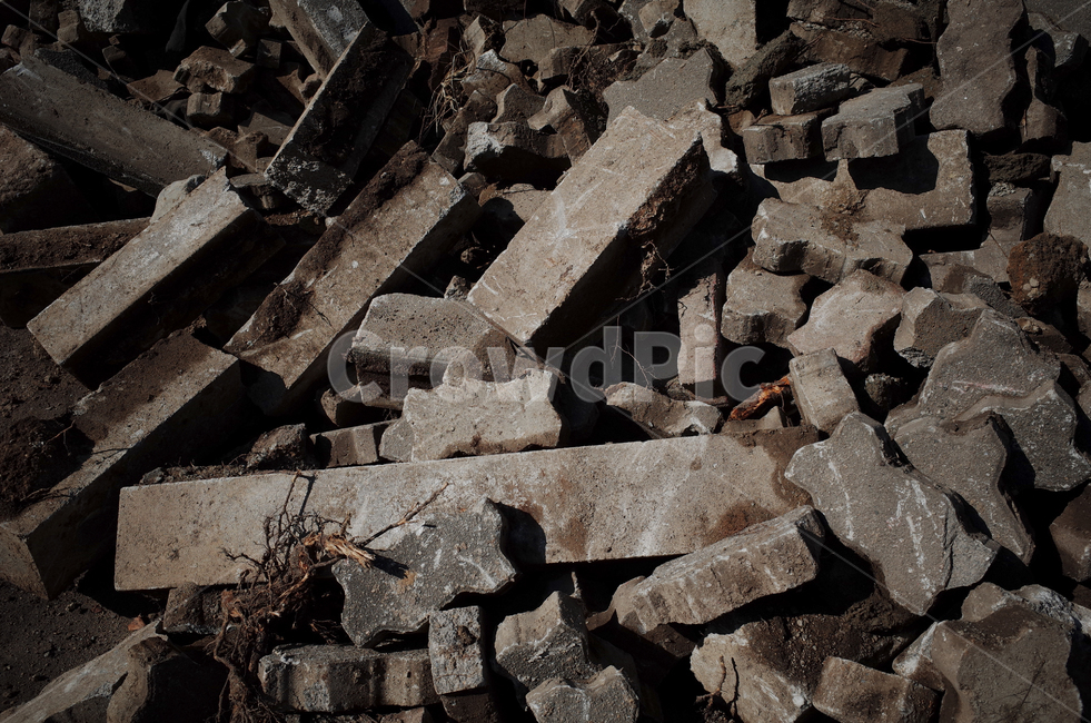 쓰레기,버려진,낡은,rubble,파편,벽돌,brick