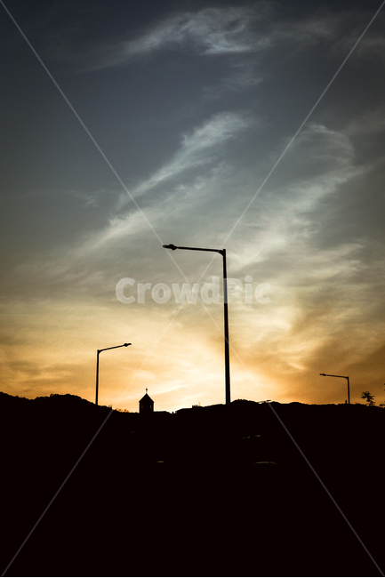 구름,석양,풍경사진,노을,sunset,cloud,scenery,blacklight,자연,풍경,nature,landscape,실루엣,그림자,silhouette,shadow,lamp post,램프 포스트