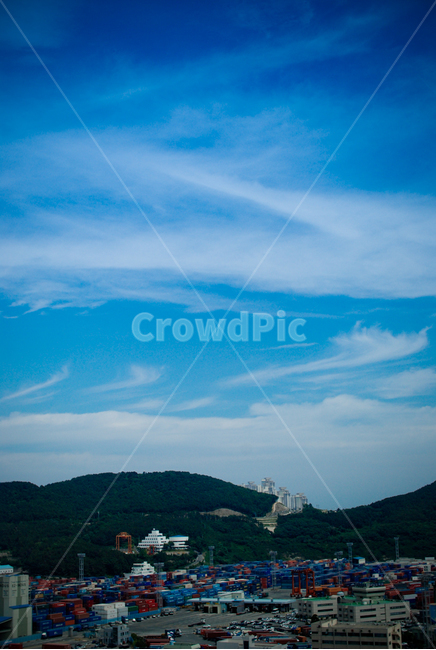 자연,풍경,하늘,구름,항구,컨테이너,자연,풍경,nature,landscape,outdoors,옥외,land,땅,ocean,대양,sea,바다,water,물,shoreline,해안선