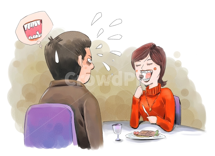 의료,메디컬,건강,예방,보건,치과,치아,이,이빨,구강,구강질환,입냄새,구취,미백,치아미백,페인터,회화,일러스트,일러스트레이션,손그림,수작업,핸드드로잉,드로잉,아트,클립,클립아트,아트클립,만화,카툰,삽화,그래픽,수채화,유화,파스텔,손그림,펜화,번짐,웹,앱,소스,웹소스,앱소스,캐릭터,사람,휴먼,인간,인물,라이프스타일,생활,삶,동작,감정,표정,표현,행동,느낌,상황,상황그림,상황컷,맞선,미팅,뻐드렁이,버드렁니,생각,당황,혐오,혐오감,식은땀,단점,모름,불쾌,불쾌함,식사,만남,남자,여자,추녀,싫음,그래픽,일러스트레이션,graphic,illustration