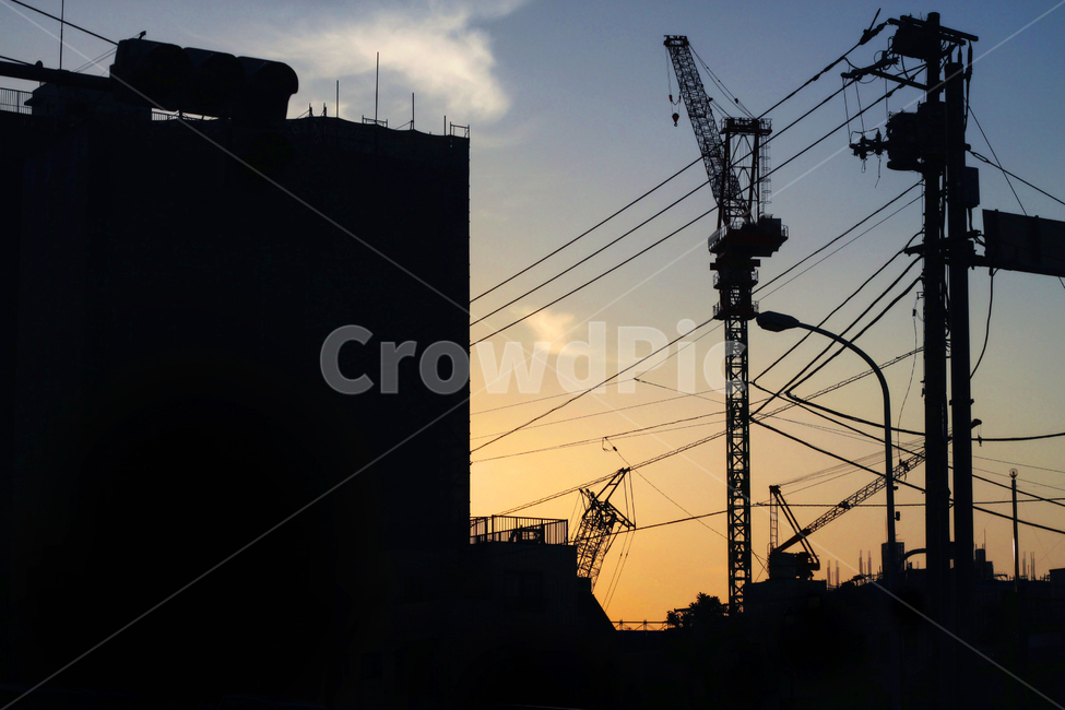 도시,건물,그림자,노을,공사장,실루엣,그림자,silhouette,shadow,산업,industry,industrial,건축물,건물외관,exterior,building,structure,architecture,construction