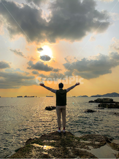 인물,노을,햇빛,바다,sea,자연,human,사람