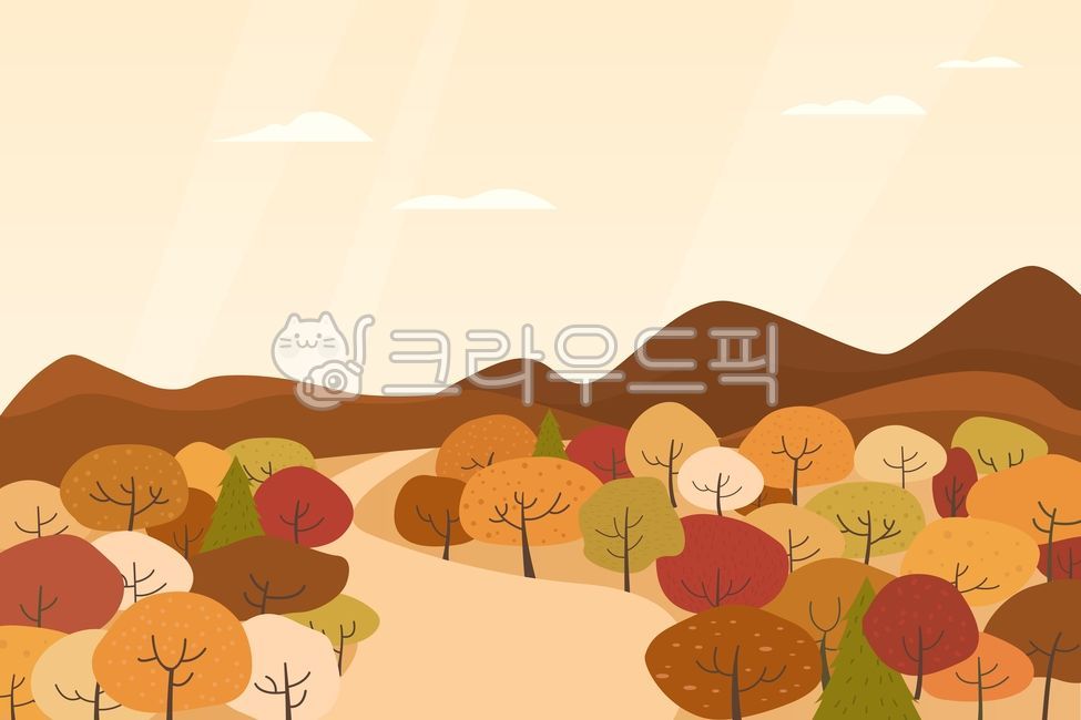 forest,countryside scenery,Thanksgiving,peaceful,cloud,Maple leaf,Field,trail,mountain,fallen leaves,Maple tree,road,sight,drawing,season,vector,quiet,Chuseok,park,Maple,nature,countryside,autumn scenery,tree,brown,outdoor,painting,background,plant,illust