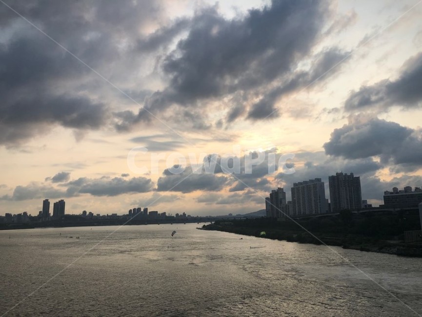 노을,한강,하늘,구름,풍경,도시,배경