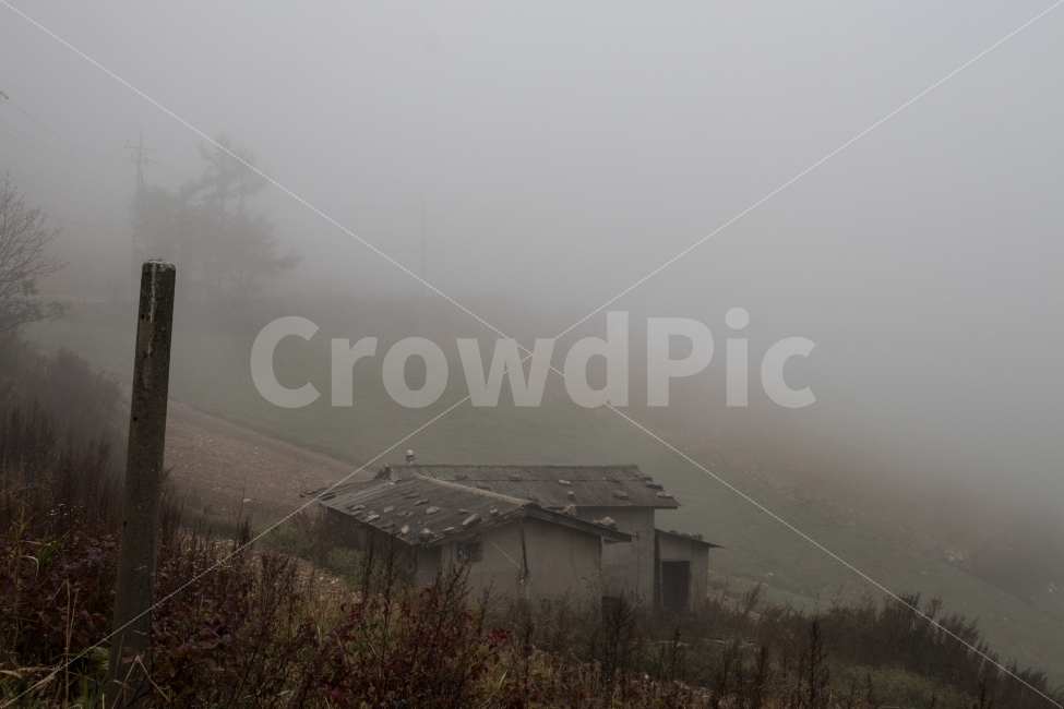 집,언덕,안개,동산,풀,자연,풍경,nature,landscape,시골,마을,country,rural,town,weather,날씨