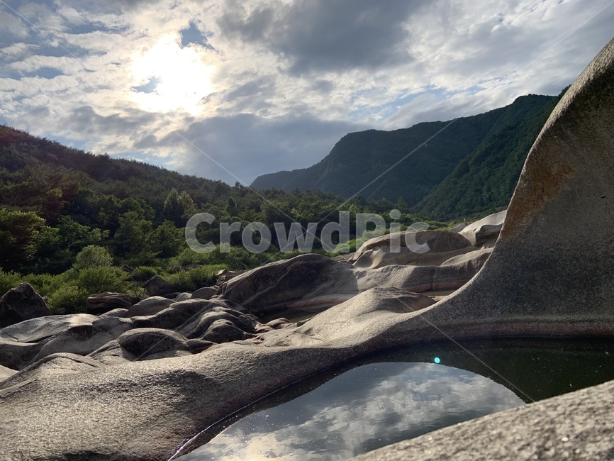 경관,돌개구멍,바위,우물,신비로움