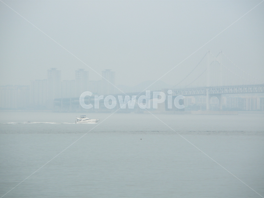 풍경,안개,바다,광안대교,배,선박,항해,다리,부산,busan,sea,ship,boat,bridge,fog