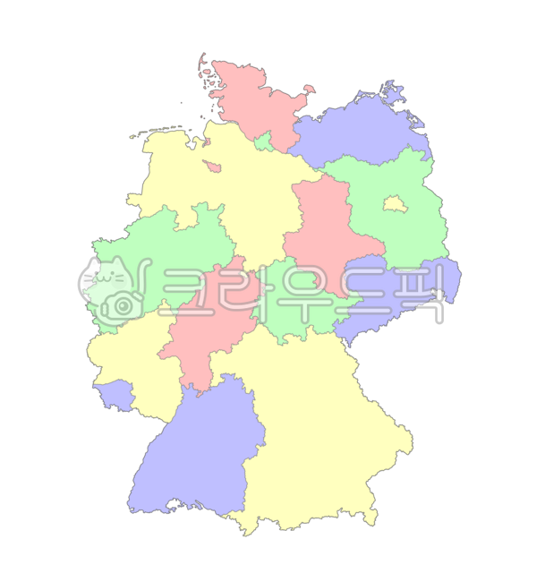 독일,유럽,지도,중부유럽,중앙유럽,유럽연합,eu,세계,4색지도,파란색,빨간색,노란색,초록색,행정구역,주,베를린,브레멘,함부르크,슐레스비히홀슈타인,니더작센,노르트라인베스트팔렌,라인란트팔츠,자를란트,헤센,튀링겐,바덴뷔르템베르크,바이에른,작센,작센안할트,브란덴부르크,메클렌부르크포어포메른,도이칠란트,germany,map