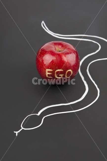 Drawing,tree of knowledge of good and evil,beauty,fruit,idea,concept,snake,alphabet,red,apple,white,letters,conceit,black,satisfaction,delicious,egoism,Adam,English,Eve,piece,background,pride,Life,chalk,self,object