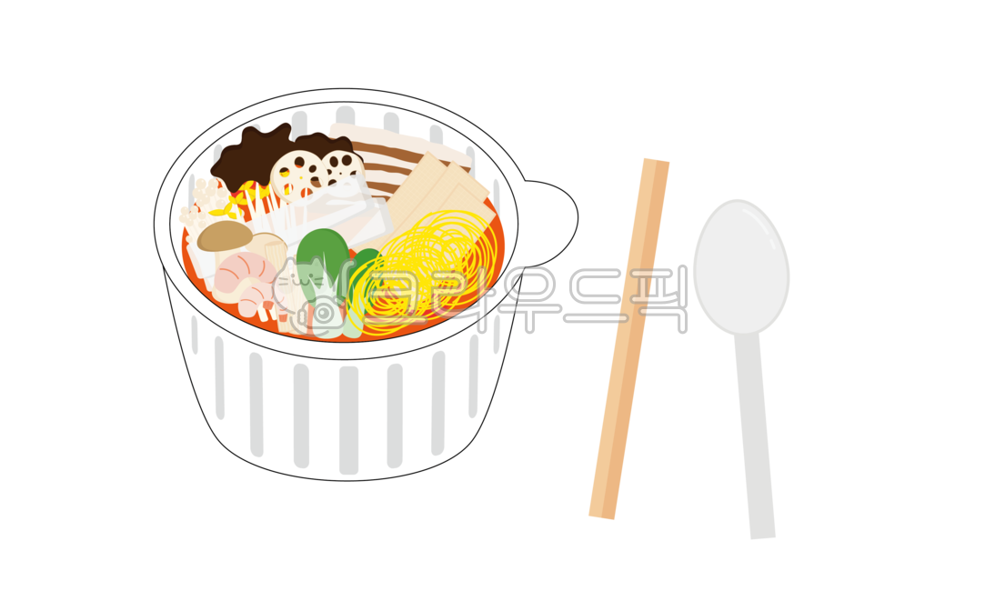 마라탕,일러스트,아이콘,음식,배달,일회용,중국,청경채,건두부,당면,버섯,목이버섯,옥수수면,푸주,숙주,고기,팽이버섯,새우,연근,수저,젓가락,숟가락,그릇,식사,illust,illustration,icon,food,delivery,china,disposable,chopsticks,spoon,bowl,meal