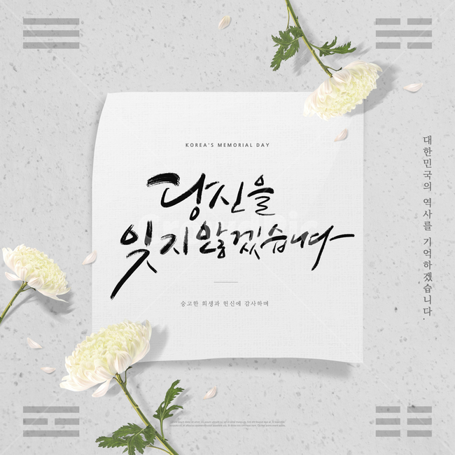 Calligraphy,handwriting,brush writing,pen writing,chrysanthemum,chrysanthemum flower,flower,anniversary,Korea,March 1st,Liberation Day,June 25,Memorial Day,Constitution Day,remembrance,gratitude,patriotism,veterans' welfare,national 