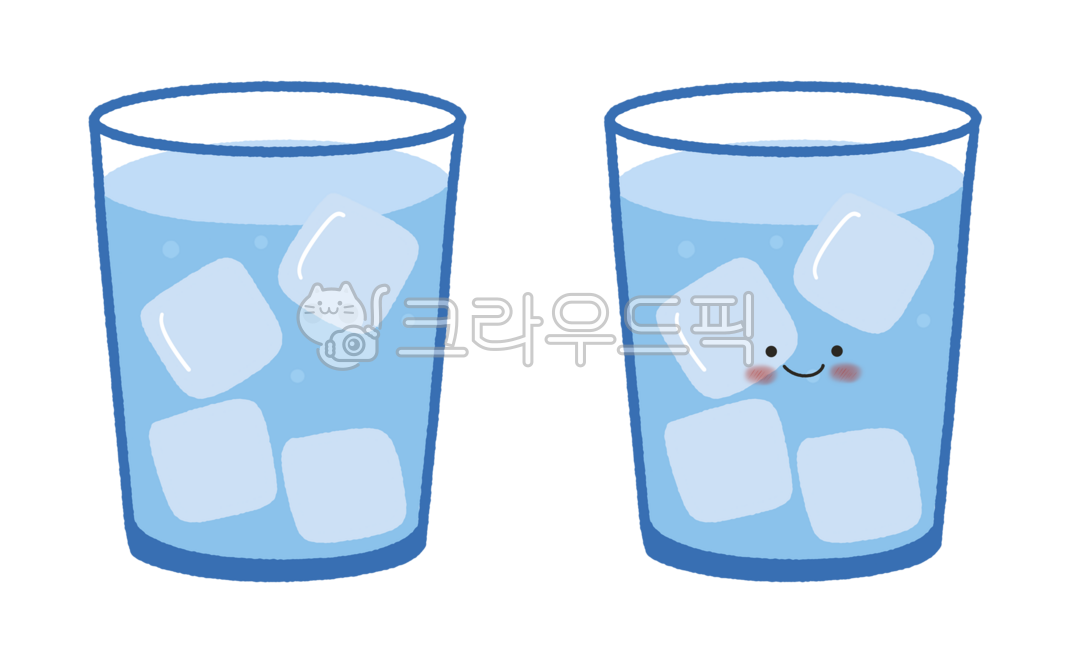 Water cup,ice water,cute cup,cool drink,summer drink,character illustration,smiling cup,healthy drink,hydration,ice water,flat design,emotional illustration,summer material,cup with face,illustration cup,hand-drawn feeling,sky blue color s