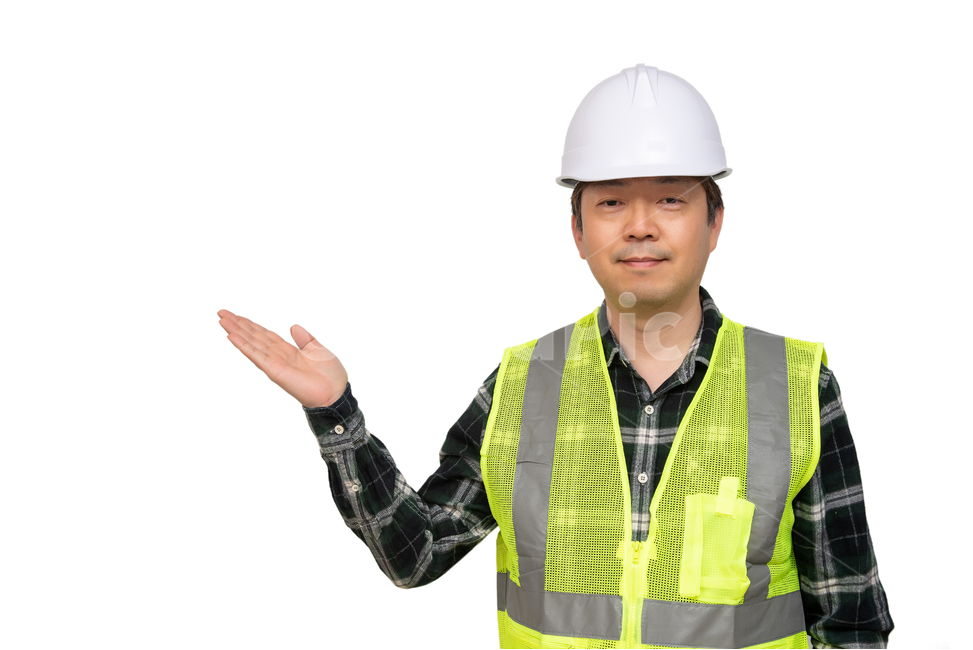 근로자,노동자,노가다,안전모자,안전모,모자,작업복,근무복,안전,산업,1명,남자,남성,한국인,일본인,중국인,아시아인,중장년,40대,50대,건설,건축,인부,일용직,비즈니스,카피스페이스,여백,누끼,흰색배경,하얀배경,실내,정면,상반신,노동,일,아빠,중년,노동환경,개념,컨셉,매니저,관리자,손짓,손동작,사람,인물,인간,human,person,남성,남자,man,male,산업,industry,industrial