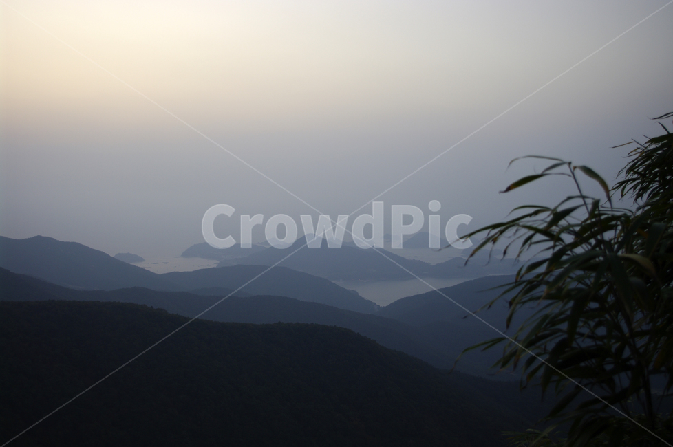 노을,하늘,산,구름,풍경,섬,자연,풍경,nature,landscape,mountain,mountain range,산맥,outdoors,옥외