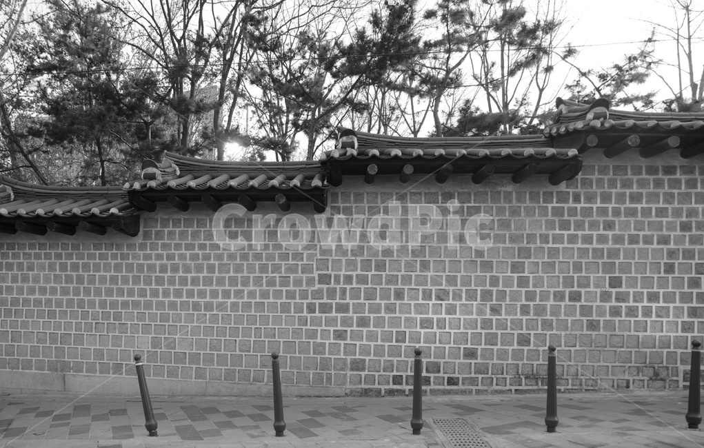 덕수궁,돌담,돌담길,고궁,처마,벽,wall,흑백,모노톤,monochrome,black and white