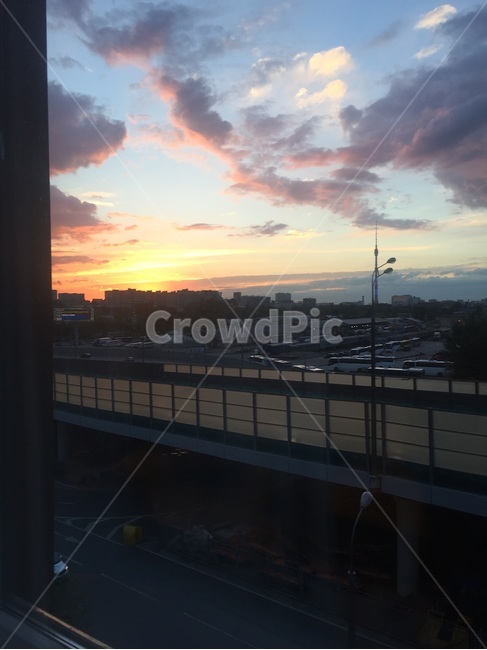 러시아,백야,거리풍경,노을,러시아백야,창밖풍경