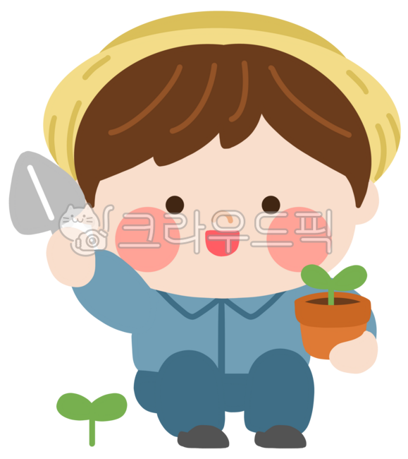 유치원,어린이집,유치원생,학생,어린이,유아,아동,어린아이,식목일,나무심기,꽃,화분,남아,남자어린이