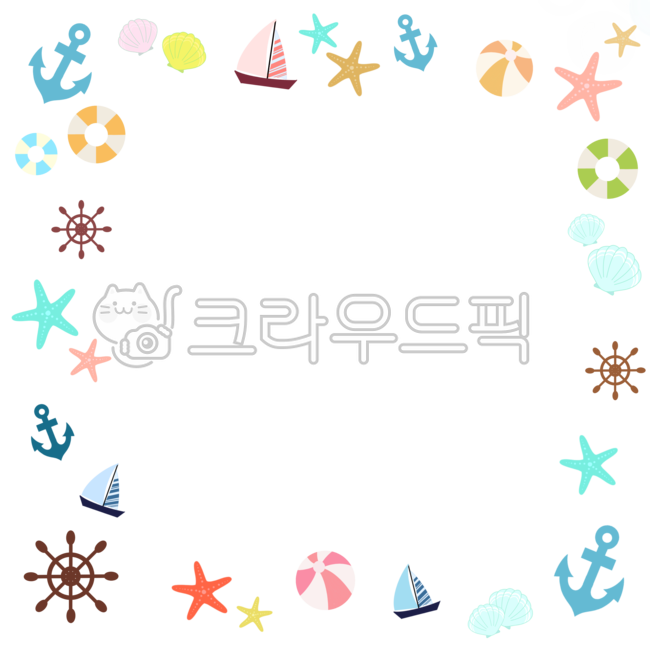 여름,마린,여름테두리,여름프레임,마린이미지,바다,marine,돛단배,불가사리,닻,튜브,테두리그림,마린일러스트