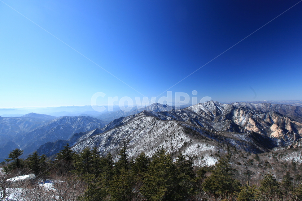 설악산,겨울산행,파란하늘,대청봉,능선,겨울나무,설원,등산,겨울,계절,winter,season,자연,풍경,nature,landscape,tree,나무,plant,식물,fir,전나무,outdoors,옥외,mountain,산