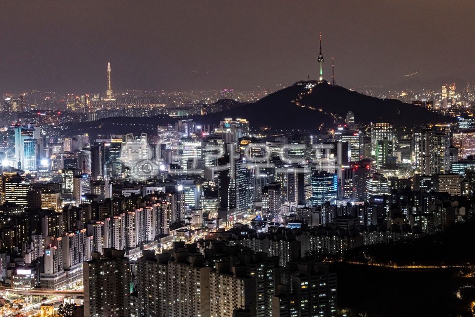 도시경관,서울야경,야경,서울,서울남산,롯데월드