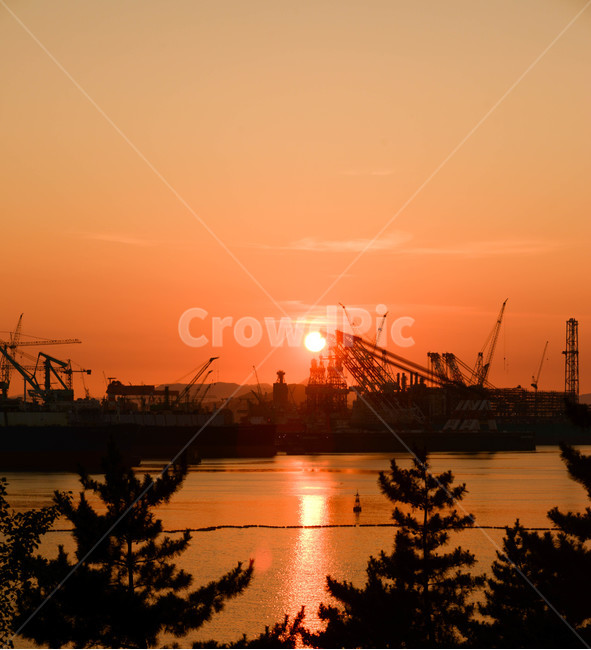 일몰,태양,일출,바다,풍경,산업,industry,industrial