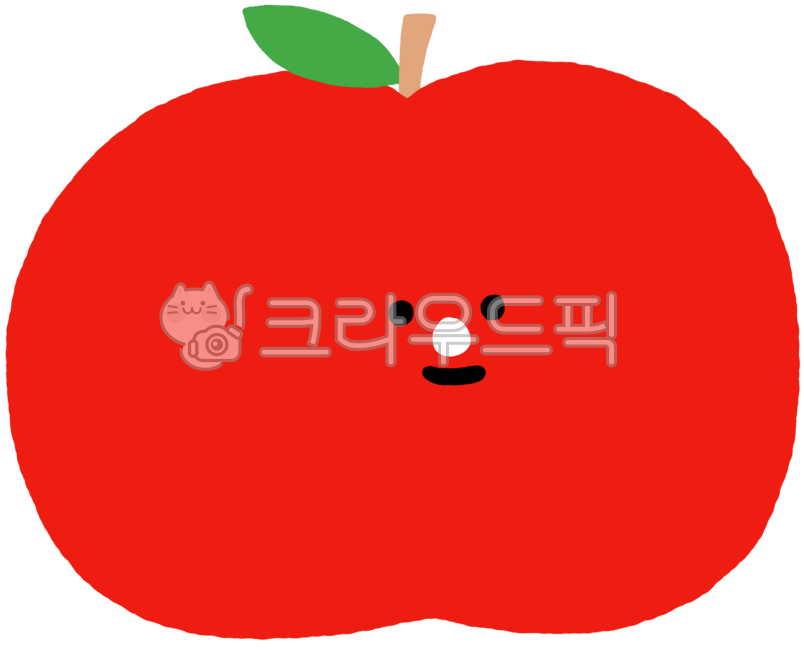 다꾸,스티커,이모티콘,단순한,손그림,캐릭터,사과,과일