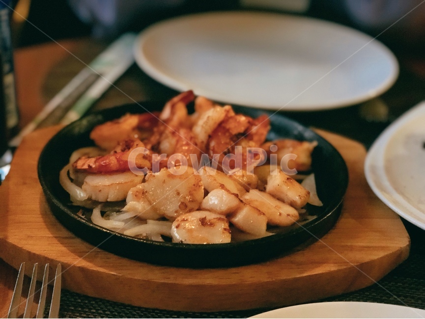 해산물,새우,관자,철판요리,음식,음식,식재료,요리,food,cook,meal,dishes,food reserves