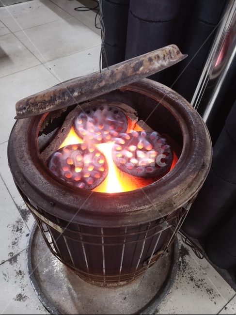 연탄,검은색,불꽃,연탄난로,불