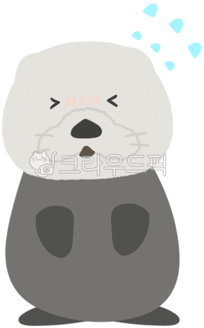 해달,동물,포유류,멸종위기동물,해달일러스트,부끄러움