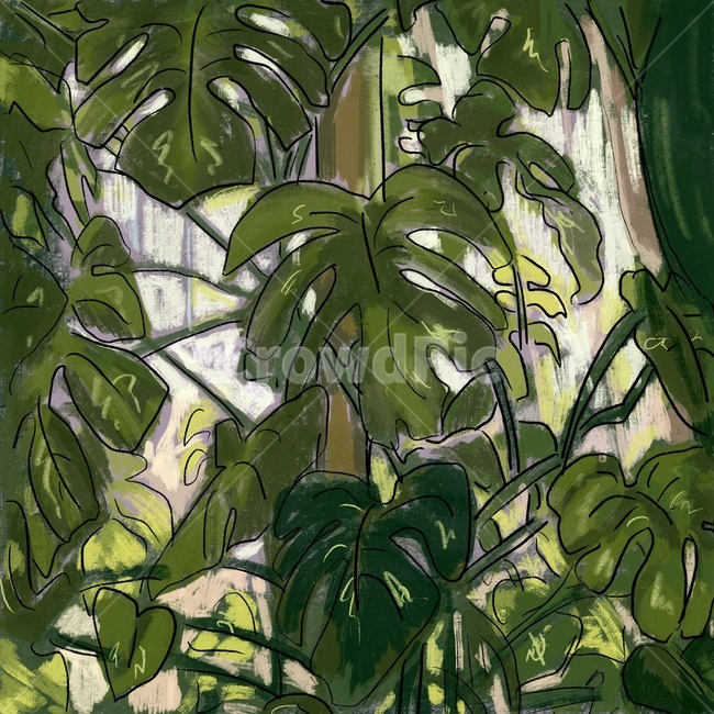 몬스테라,드로잉,일러스트,식물,그림,다이어리,다꾸,스티커,그래픽,일러스트레이션,graphic,illustration
