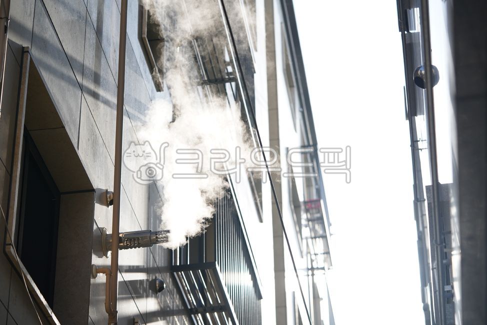 chimney,smoke,exhaust,winter,window,wall,building,architecture